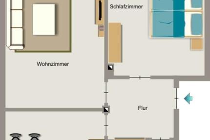 Wohnung Hamm Heessen - 2.5 Zimmer, 54 m&sup2;, 485&euro; | Angebot:25928346