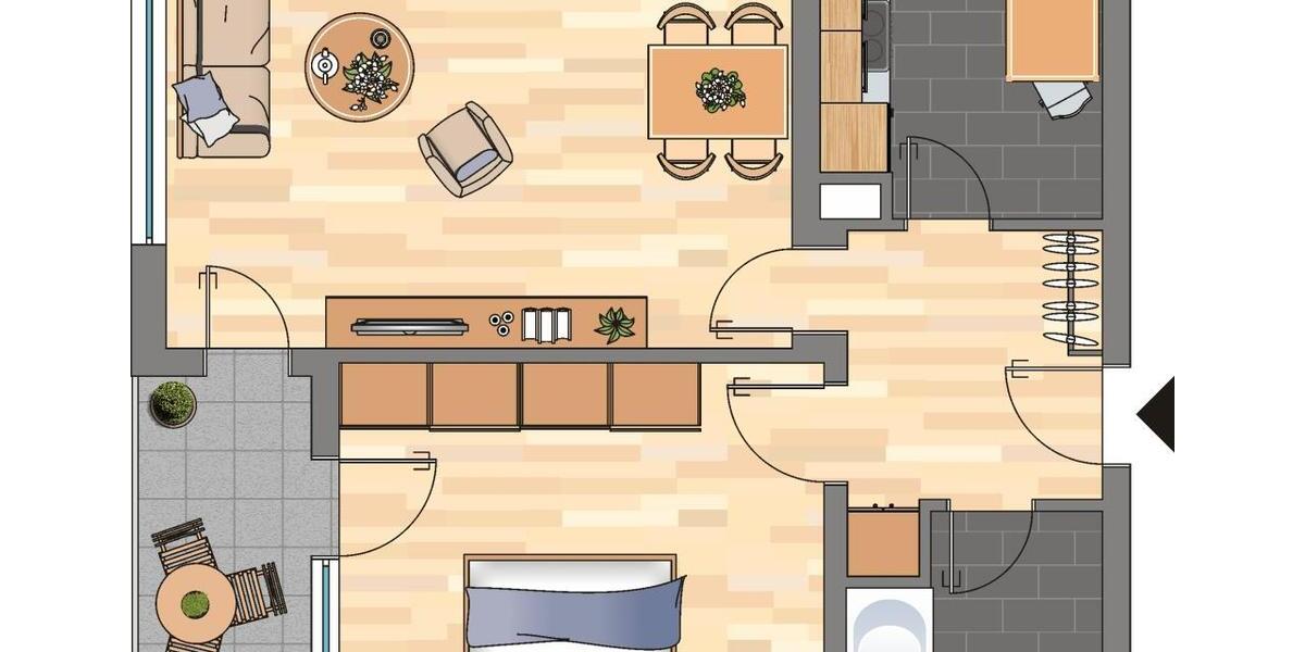 Etagenwohnung Witten Annen - 2 Zimmer, 57 m&sup2;, 449&euro; | Angebot:26677448