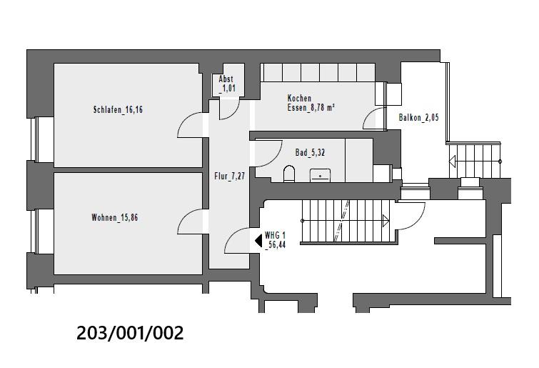 Erdgeschoßwohnung Hagen Hagen-Nord - 2 Zimmer, 56 m&sup2;, 539&euro; | Angebot:26535230