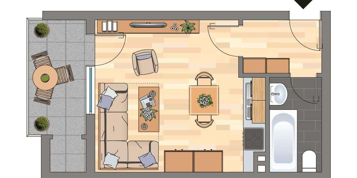 Etagenwohnung Dortmund Brackel - 1 Zimmer, 32 m&sup2;, 321&euro; | Angebot:27098245