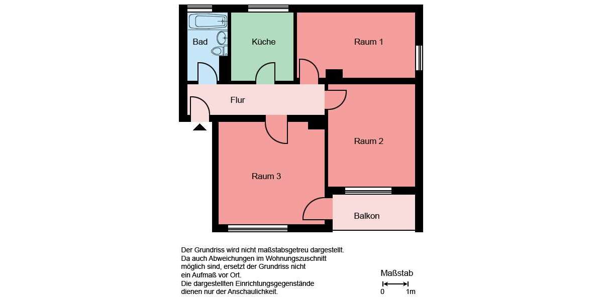 Etagenwohnung Castrop-Rauxel Rauxel - 3 Zimmer, 60 m&sup2;, 449&euro; | Angebot:26688282