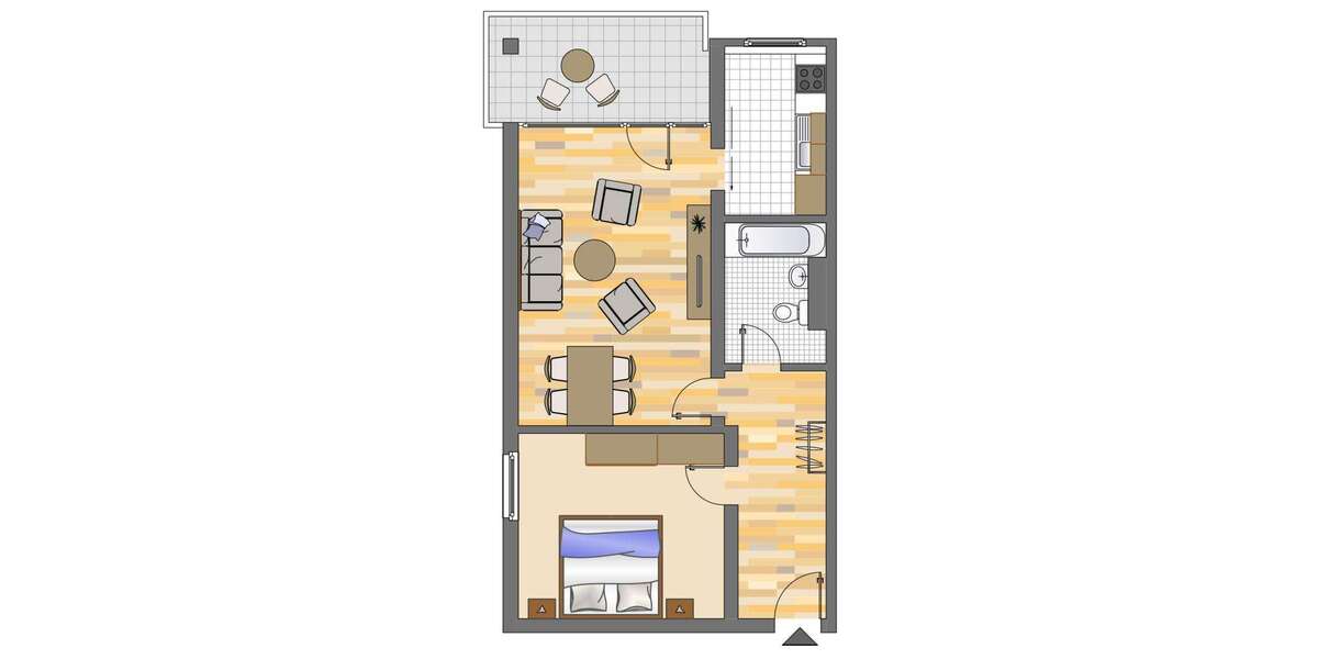 Etagenwohnung Dortmund Innenstadt West - 2.5 Zimmer, 57 m&sup2;, 295&euro; | Angebot:26098307