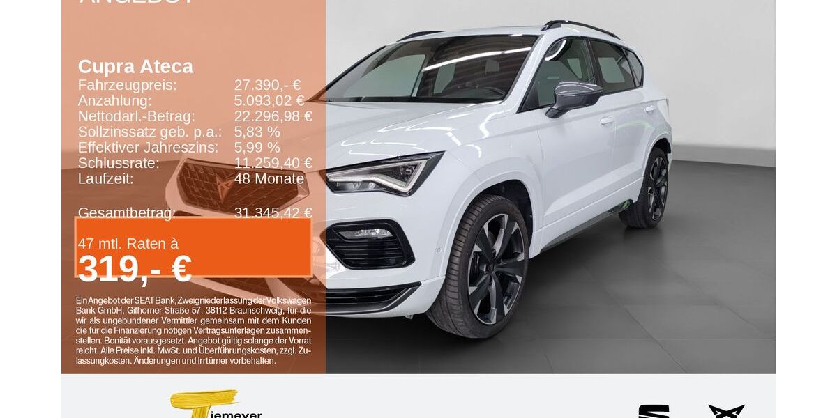 Cupra Ateca 82.139 km 27.110 &euro; Bochum 44809