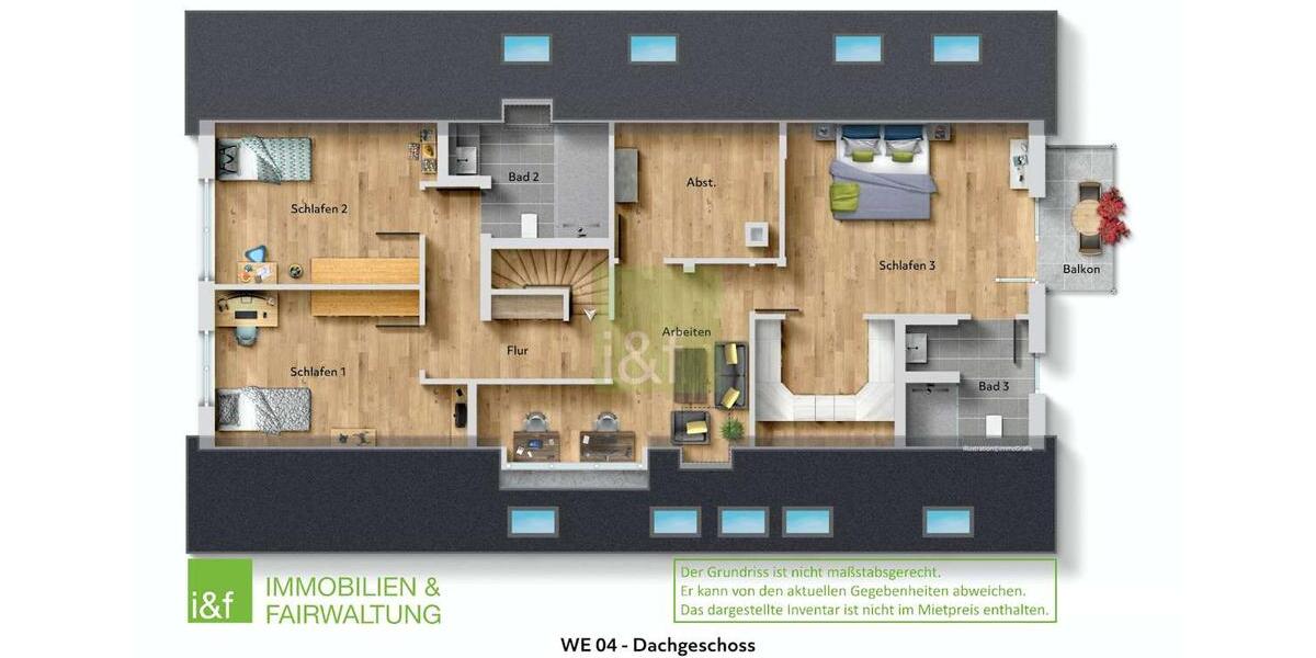 Maisonettenwohnung Dortmund Hombruch - 5 Zimmer, 175 m&sup2;, 2.709&euro; | Angebot:24905963