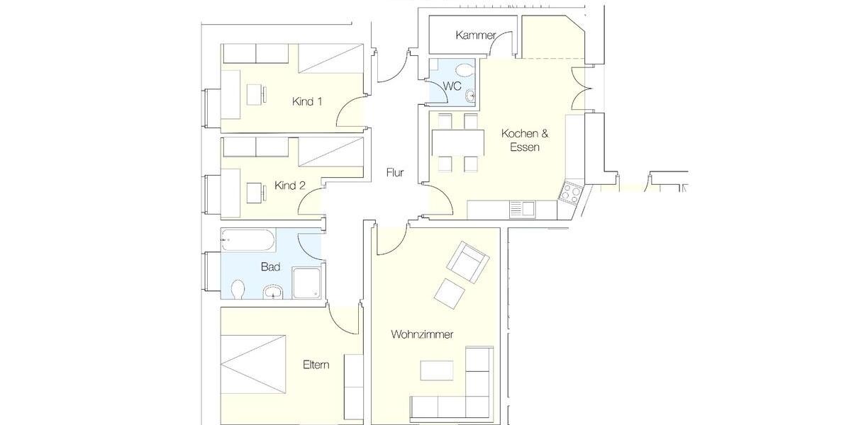 Erdgeschoßwohnung Altena - 4 Zimmer, 106 m&sup2;, 690&euro; | Angebot:25994255