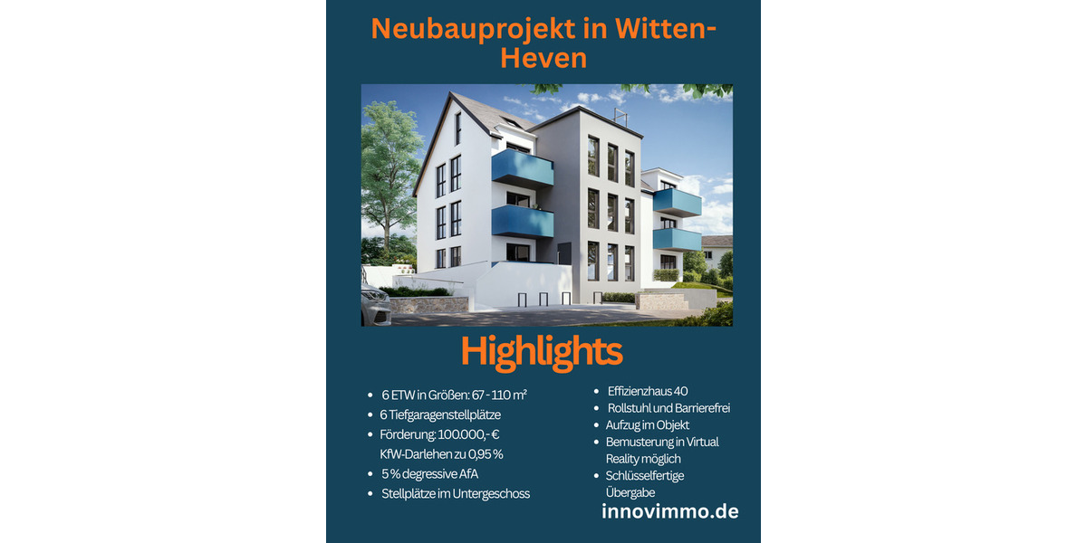 Etagenwohnung Witten Mitte - 4 Zimmer, 102 m&sup2;, 399.990&euro; | Angebot:25738826