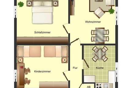 Wohnung Bergkamen - 3.5 Zimmer, 62 m&sup2;, 275&euro; | Angebot:27723058
