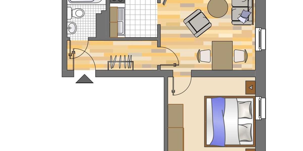 Erdgeschoßwohnung Dortmund Hombruch - 2 Zimmer, 52 m&sup2;, 448&euro; | Angebot:25807052