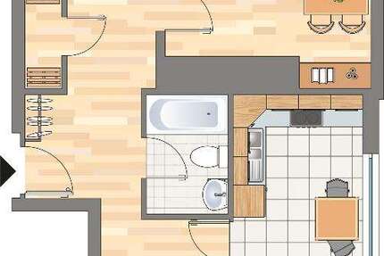Wohnung Dortmund Hörde - 3 Zimmer, 74 m&sup2;, 391&euro; | Angebot:26098251