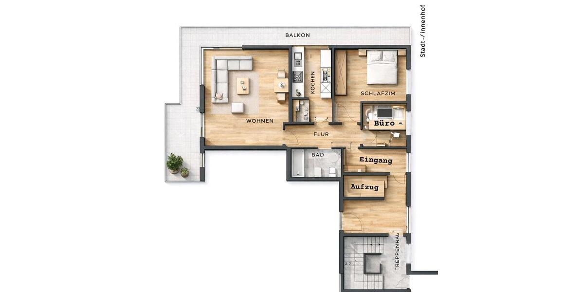 Dachgeschoßwohnung Iserlohn Letmathe - 3 Zimmer, 85 m&sup2;, 807&euro; | Angebot:25884089