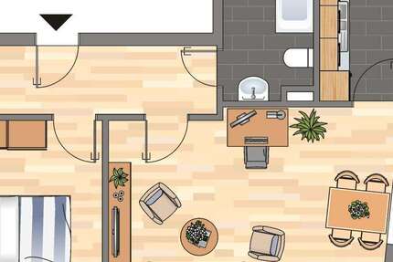 Wohnung Dortmund Dorstfeld - 2 Zimmer, 48 m&sup2;, 425&euro; | Angebot:25539196