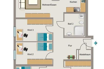 Wohnung Bochum Wiemelhausen - 5 Zimmer, 112 m&sup2;, 784&euro; | Angebot:25409538