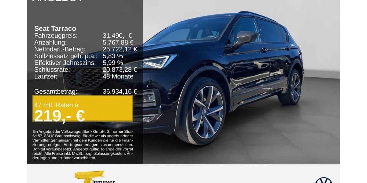 Seat Tarraco 127.701 km 31.490 &euro; Bochum 44892