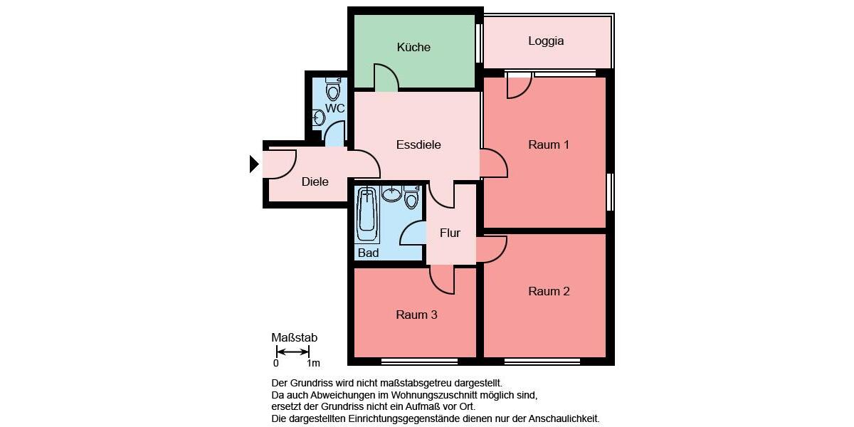 Etagenwohnung Menden (Sauerland) Berkenhofskamp - 3 Zimmer, 86 m&sup2;, 406&euro; | Angebot:25873459