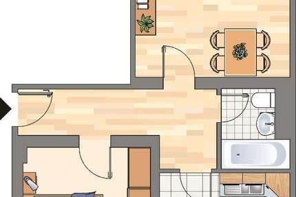Wohnung Herne Börnig - 2 Zimmer, 49 m&sup2;, 389&euro; | Angebot:26688333