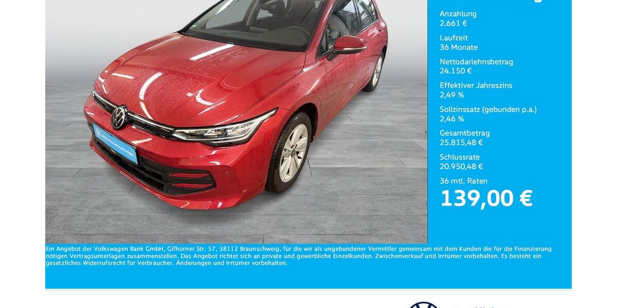 VW Golf 10.599 km 25.444 &euro; Dortmund 44141