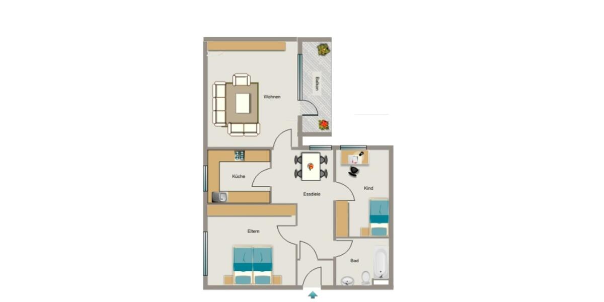 Etagenwohnung Dortmund Grevel - 3.5 Zimmer, 73 m&sup2;, 602&euro; | Angebot:25956798